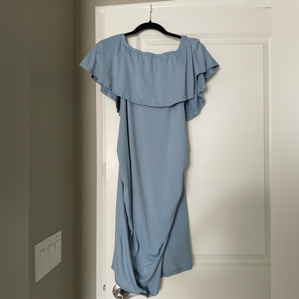 PinkBlush Blue Maternity Dress NWOT